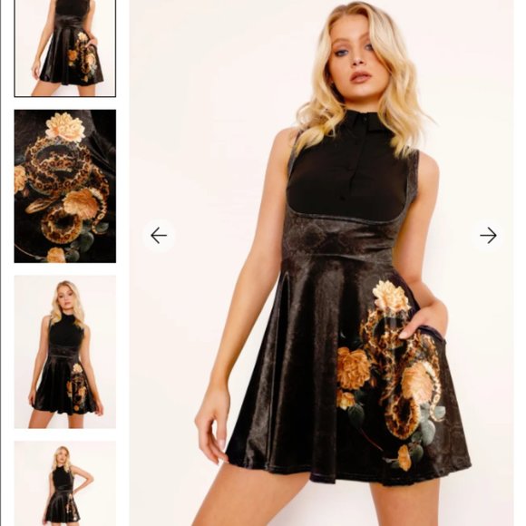 [Blackmilkclothing] POISON POSY VELVET UNDERBUST DRESS - LIMITED - Picture 1 of 1